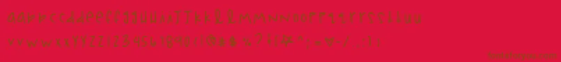 Ferriswheelfun Font – Brown Fonts on Red Background