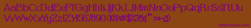 GabrielSerif Font – Purple Fonts on Brown Background