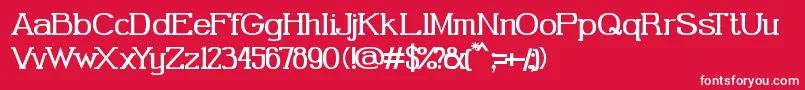 GabrielSerif Font – White Fonts on Red Background
