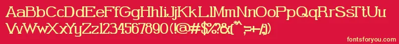 GabrielSerif Font – Yellow Fonts on Red Background