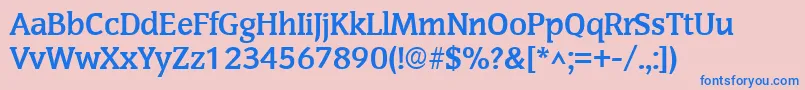 SenateBold Font – Blue Fonts on Pink Background