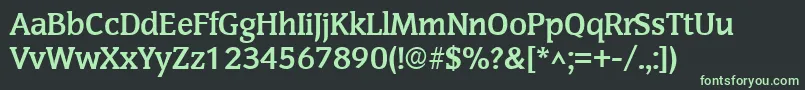 Шрифт SenateBold – зелёные шрифты на чёрном фоне
