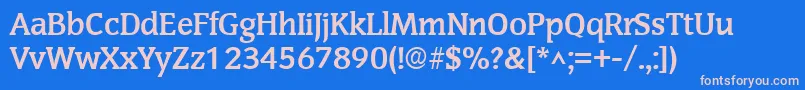 SenateBold Font – Pink Fonts on Blue Background