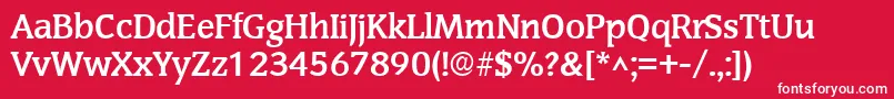 SenateBold Font – White Fonts on Red Background