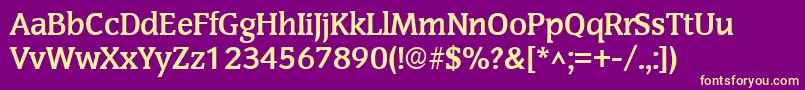 SenateBold Font – Yellow Fonts on Purple Background