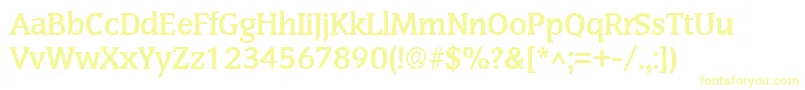 SenateBold Font – Yellow Fonts on White Background