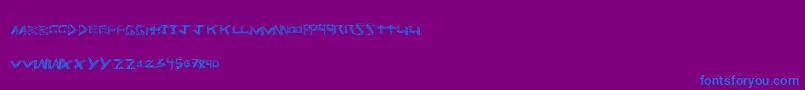 フォントPrisonbreak – 紫色の背景に青い文字