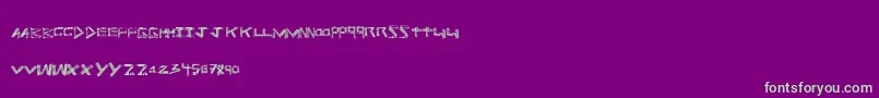 フォントPrisonbreak – 紫の背景に緑のフォント