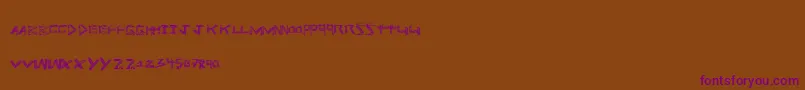 Шрифт Prisonbreak – фиолетовые шрифты на коричневом фоне