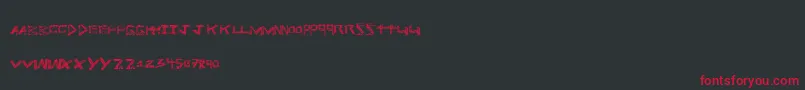 Prisonbreak Font – Red Fonts on Black Background