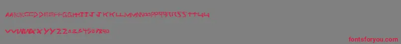 Prisonbreak Font – Red Fonts on Gray Background