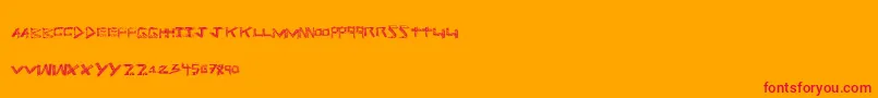Prisonbreak Font – Red Fonts on Orange Background