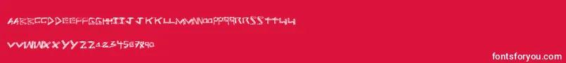 fuente Prisonbreak – Fuentes Blancas Sobre Fondo Rojo