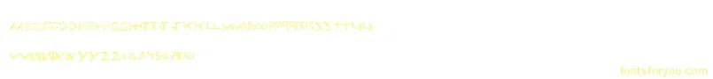 Шрифт Prisonbreak – жёлтые шрифты на белом фоне