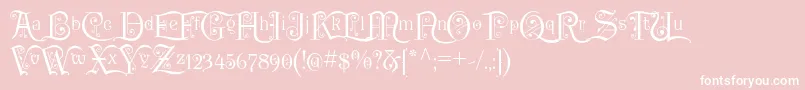 P22KilkennyInitialCap Font – White Fonts on Pink Background