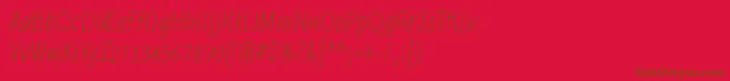 Police HiddenMeanings – polices brunes sur fond rouge
