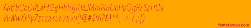 フォントHiddenMeanings – オレンジの背景に赤い文字