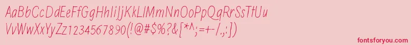 HiddenMeanings Font – Red Fonts on Pink Background