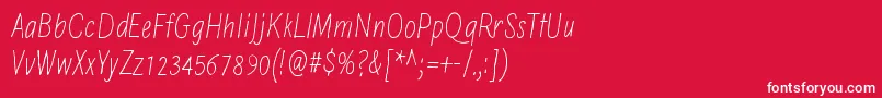 HiddenMeanings Font – White Fonts on Red Background