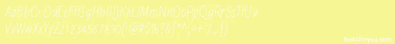 HiddenMeanings Font – White Fonts on Yellow Background
