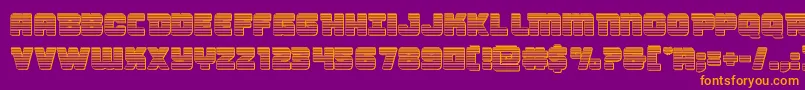 Victorycomicschrome Font – Orange Fonts on Purple Background