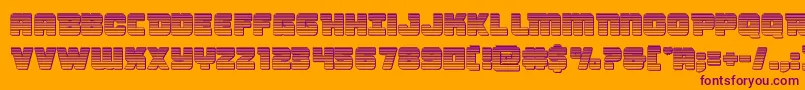 Victorycomicschrome Font – Purple Fonts on Orange Background