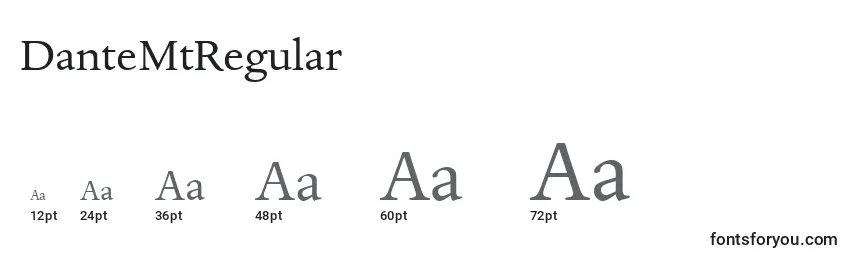 DanteMtRegular Font Sizes