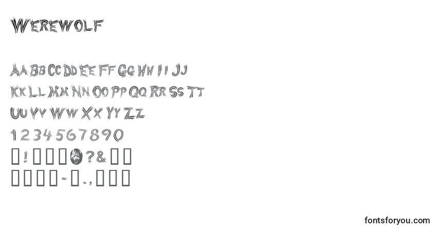 Fuente Werewolf - alfabeto, números, caracteres especiales