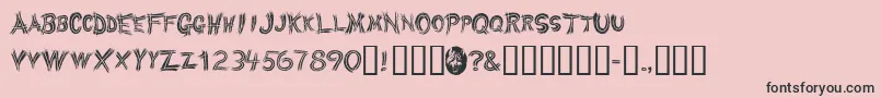 Werewolf Font – Black Fonts on Pink Background