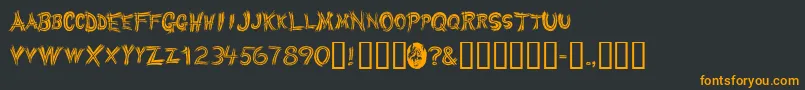 Werewolf Font – Orange Fonts on Black Background