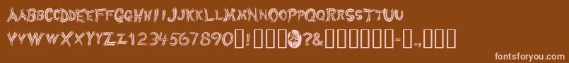 Werewolf Font – Pink Fonts on Brown Background