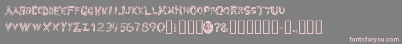 Werewolf Font – Pink Fonts on Gray Background