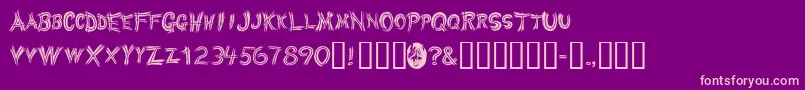 Werewolf Font – Pink Fonts on Purple Background