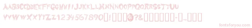 Werewolf Font – Pink Fonts on White Background
