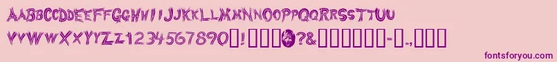 Werewolf Font – Purple Fonts on Pink Background