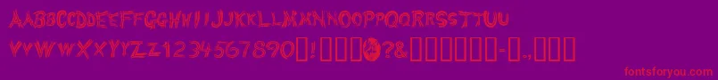 Werewolf Font – Red Fonts on Purple Background