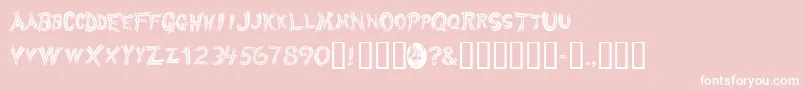 Werewolf Font – White Fonts on Pink Background