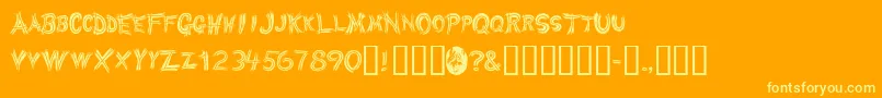 fuente Werewolf – Fuentes Amarillas Sobre Fondo Naranja