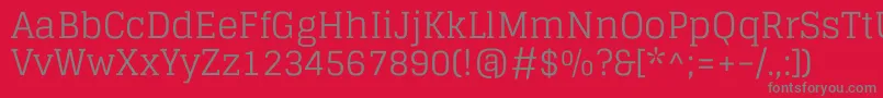 GlegooRegular Font – Gray Fonts on Red Background