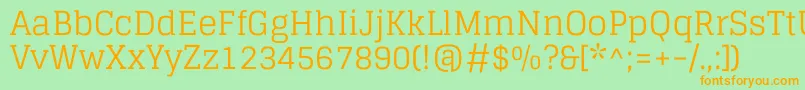 GlegooRegular Font – Orange Fonts on Green Background