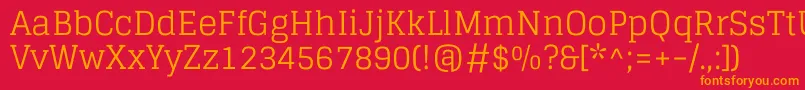 GlegooRegular Font – Orange Fonts on Red Background