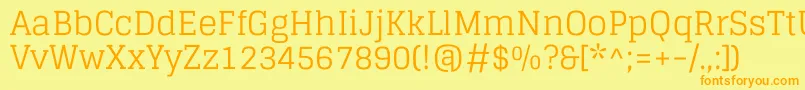 GlegooRegular Font – Orange Fonts on Yellow Background