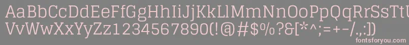 GlegooRegular Font – Pink Fonts on Gray Background