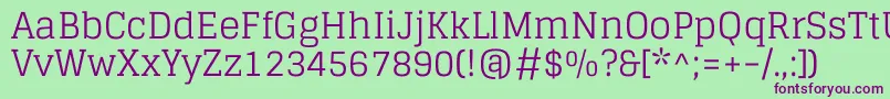 GlegooRegular Font – Purple Fonts on Green Background