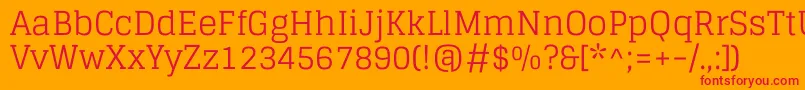 GlegooRegular Font – Red Fonts on Orange Background
