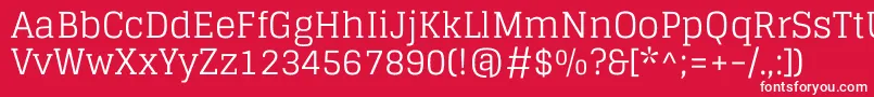 GlegooRegular Font – White Fonts on Red Background