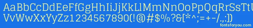 GlegooRegular Font – Yellow Fonts on Blue Background