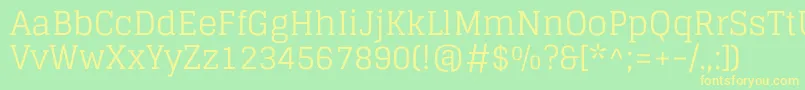 Fonte GlegooRegular – fontes amarelas em um fundo verde