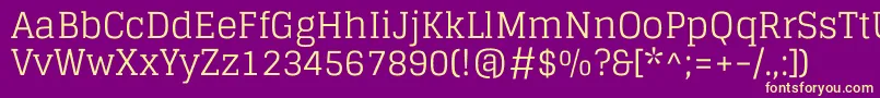 GlegooRegular Font – Yellow Fonts on Purple Background