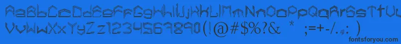 LisboaCalatravaType Font – Black Fonts on Blue Background